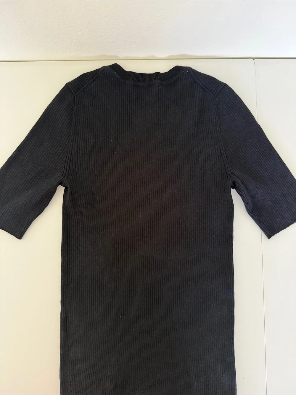 Banana Republic RIBBED STRETCH-COTTON CREW-NECK T-SHIRT Sz S